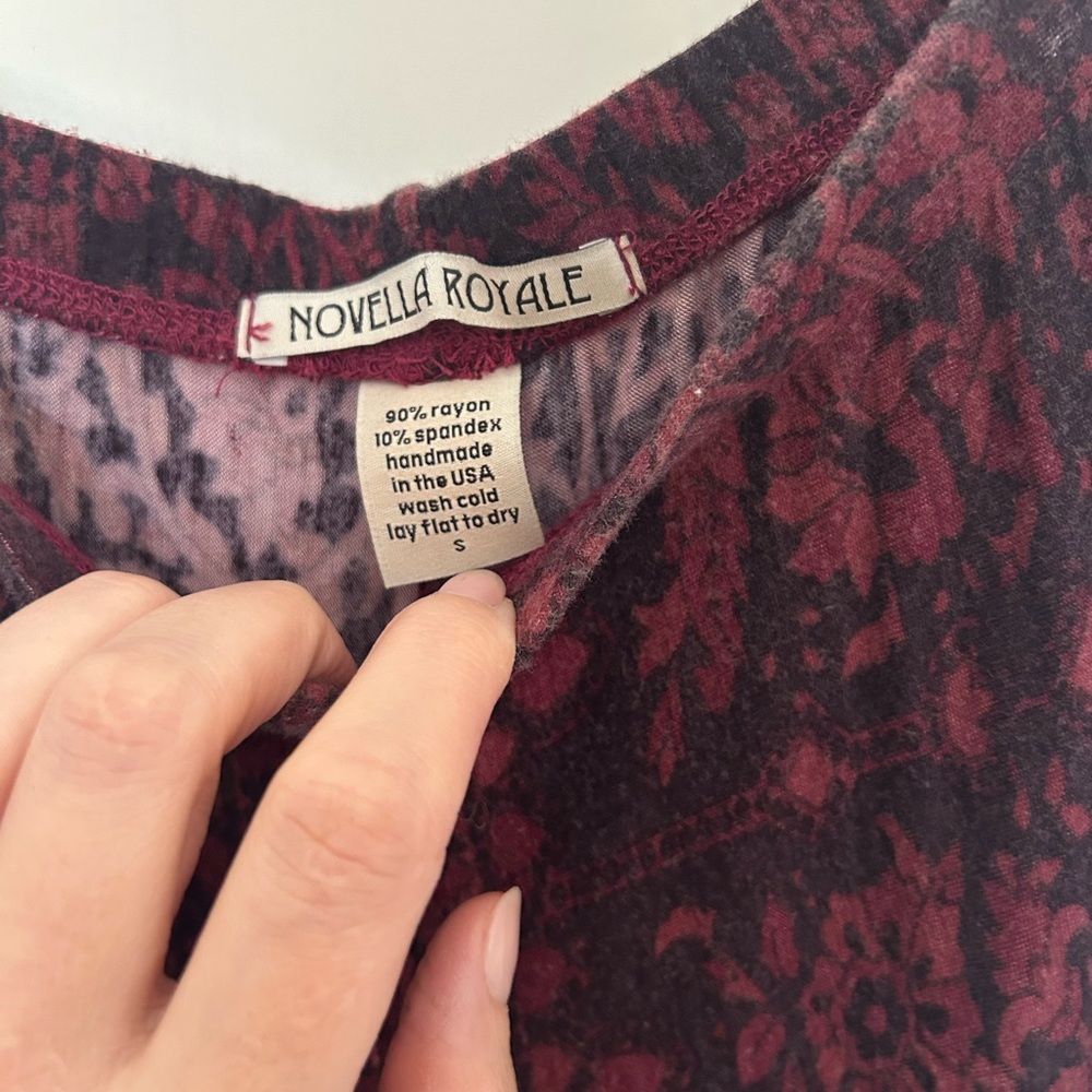 Novella Royale burgundy bell bottoms